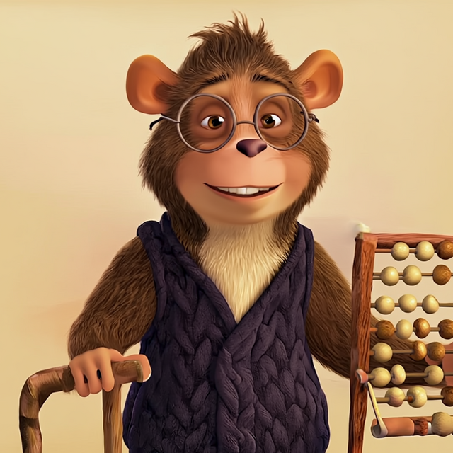 Fredi, die Ratte mit Brille und Rechenschieber