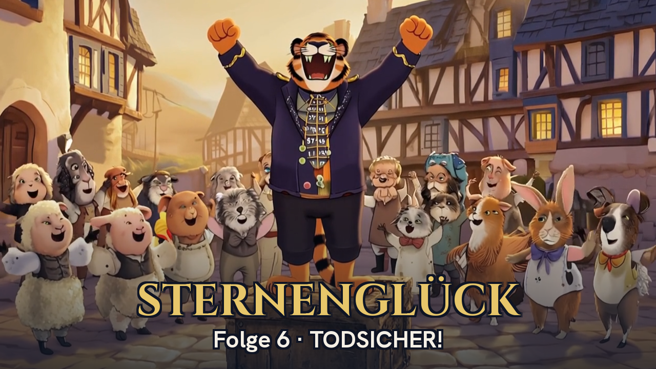 Folge 6: Hugo der Tiger jubelt vor dem versammelten Tal